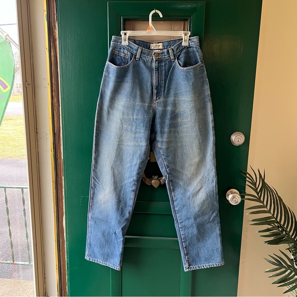 Lined L.L. Bean Men's Straight Blue Jeans